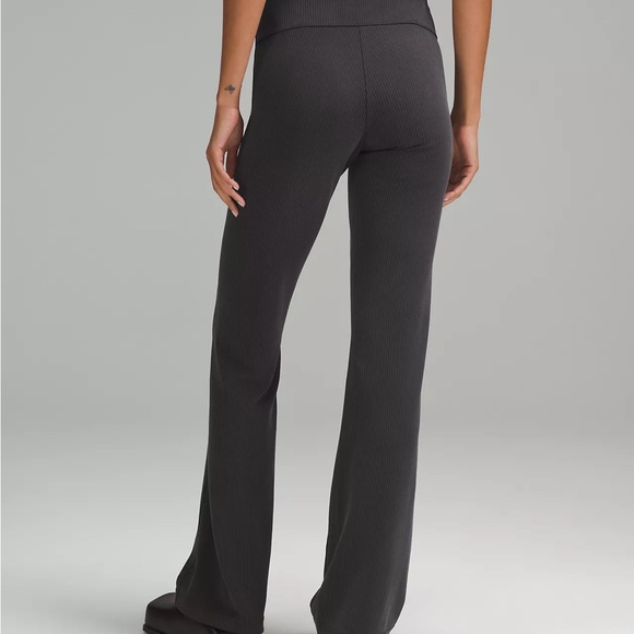 lululemon athletica Pants - lululemon Softstreme Charcoal Ribbed Flare Pants